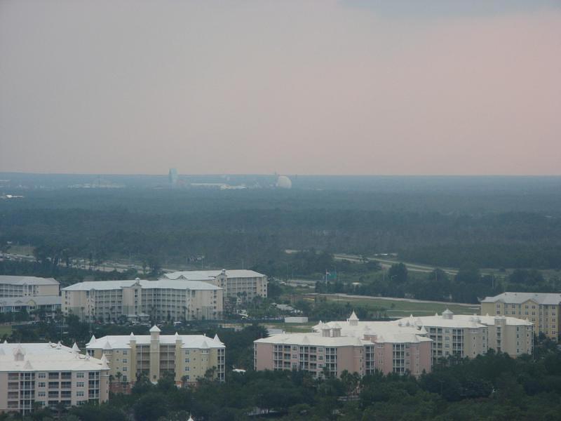 See the Epcot ball way off?