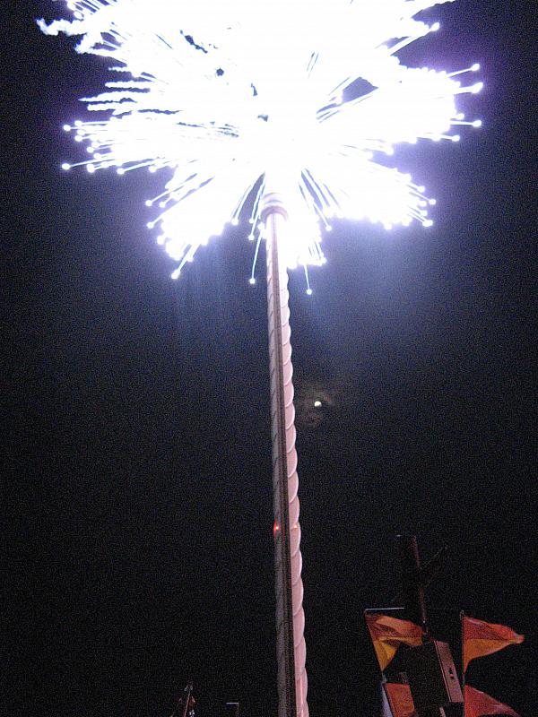 Sky Tower blasts off at the end of the show