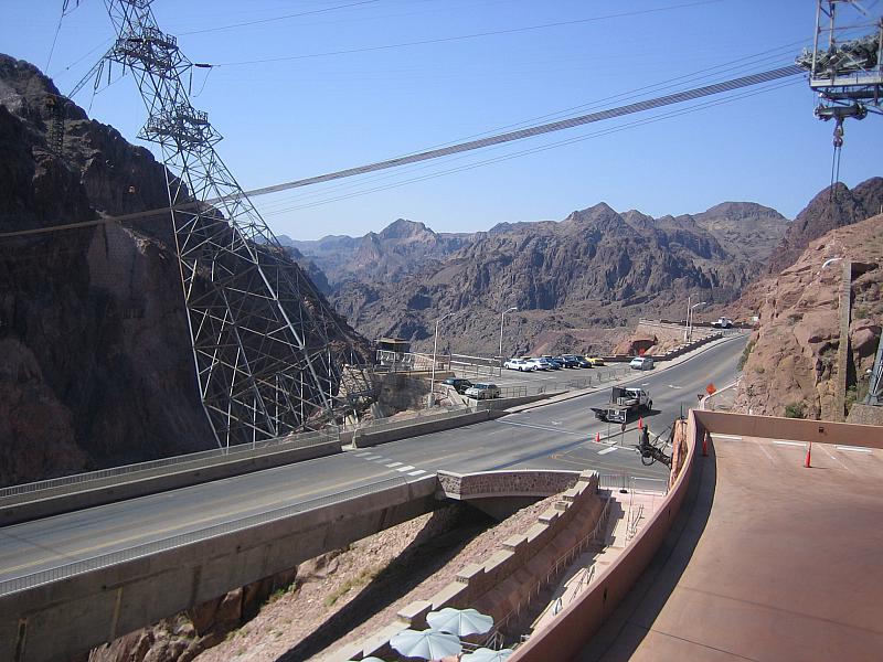 The road to (and over) Hoover Dam