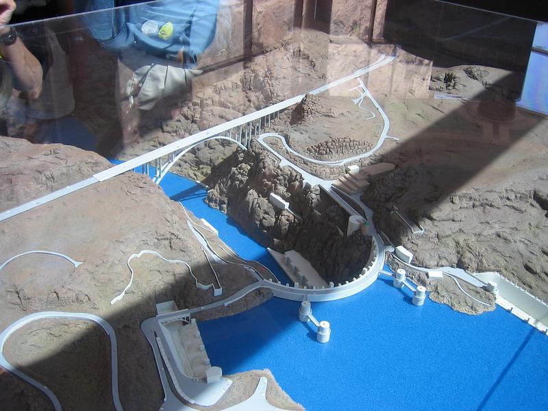 Model of new bridge over Hoover Dam