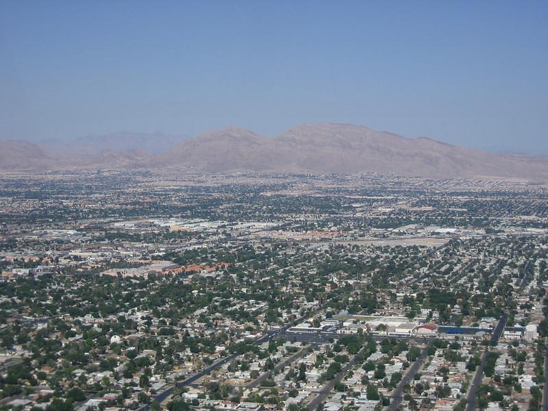 Vegas mountains from Strat