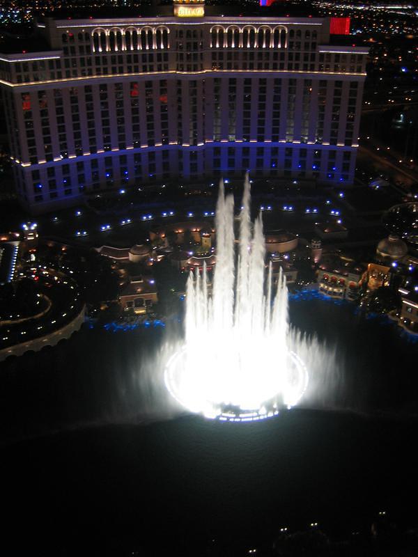 Bellagio Fountains from Eiffel