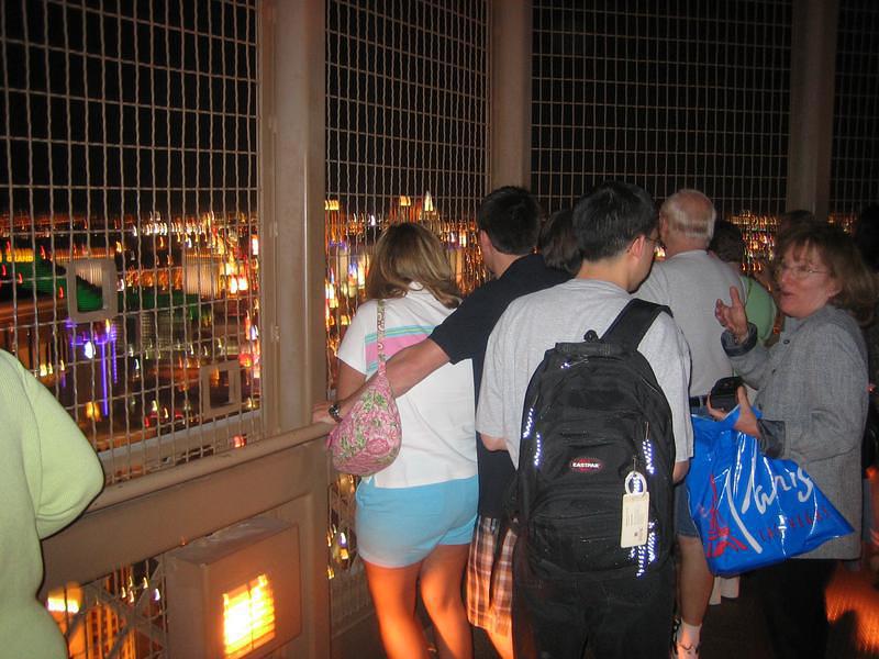 Crowd at the Eiffel Tower observatory