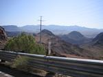 The terrain surrounding Hoover Dam