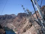 Power lines coming out of Hoover Dam